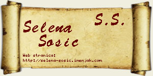 Selena Šošić vizit kartica